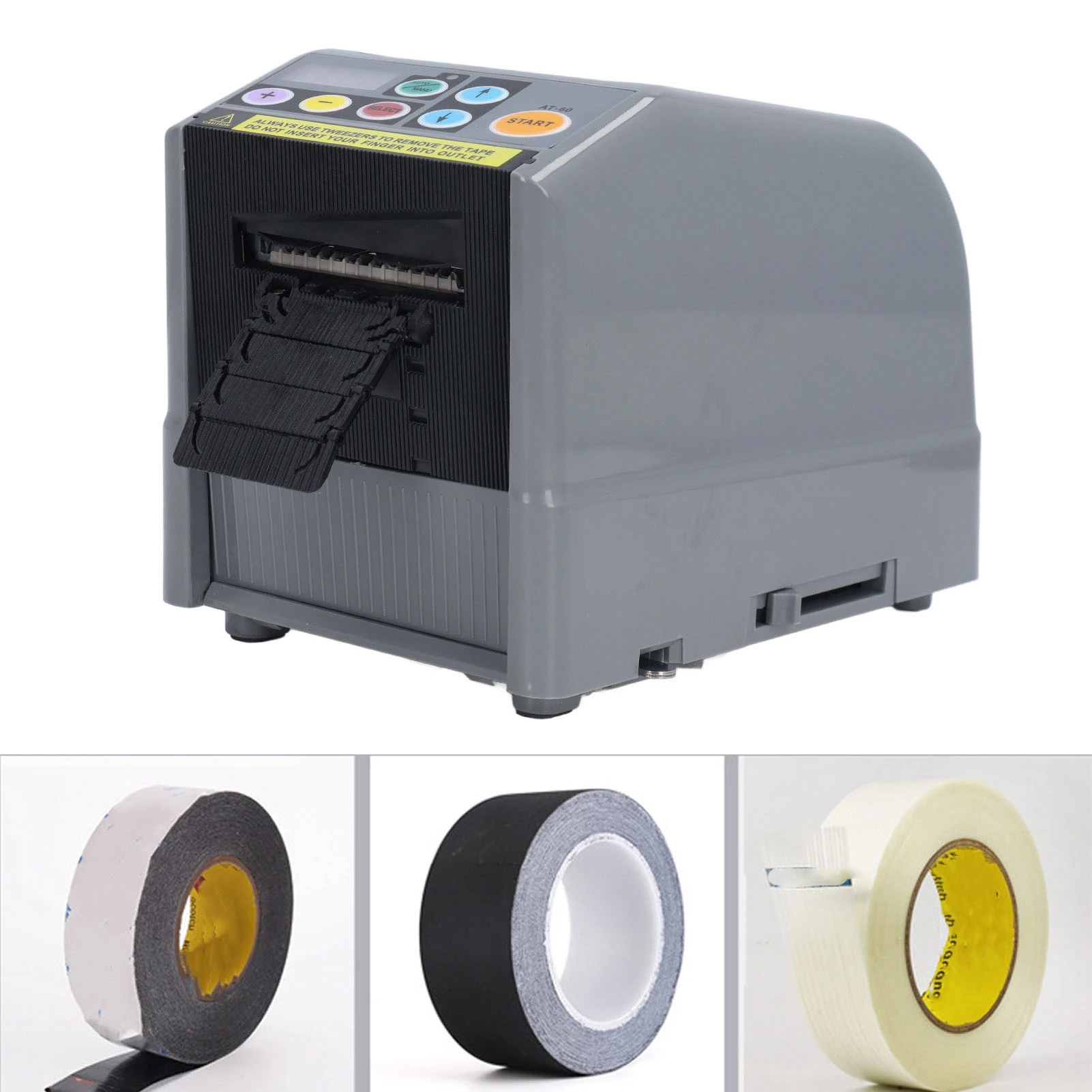 Automatischer Klebebandabroller, elektrisch, 6 bis 60 mm, Schnittbreite 999 m, Schnittlänge, Bandschneidemaschine, elektrischer Klebebandabroller Image