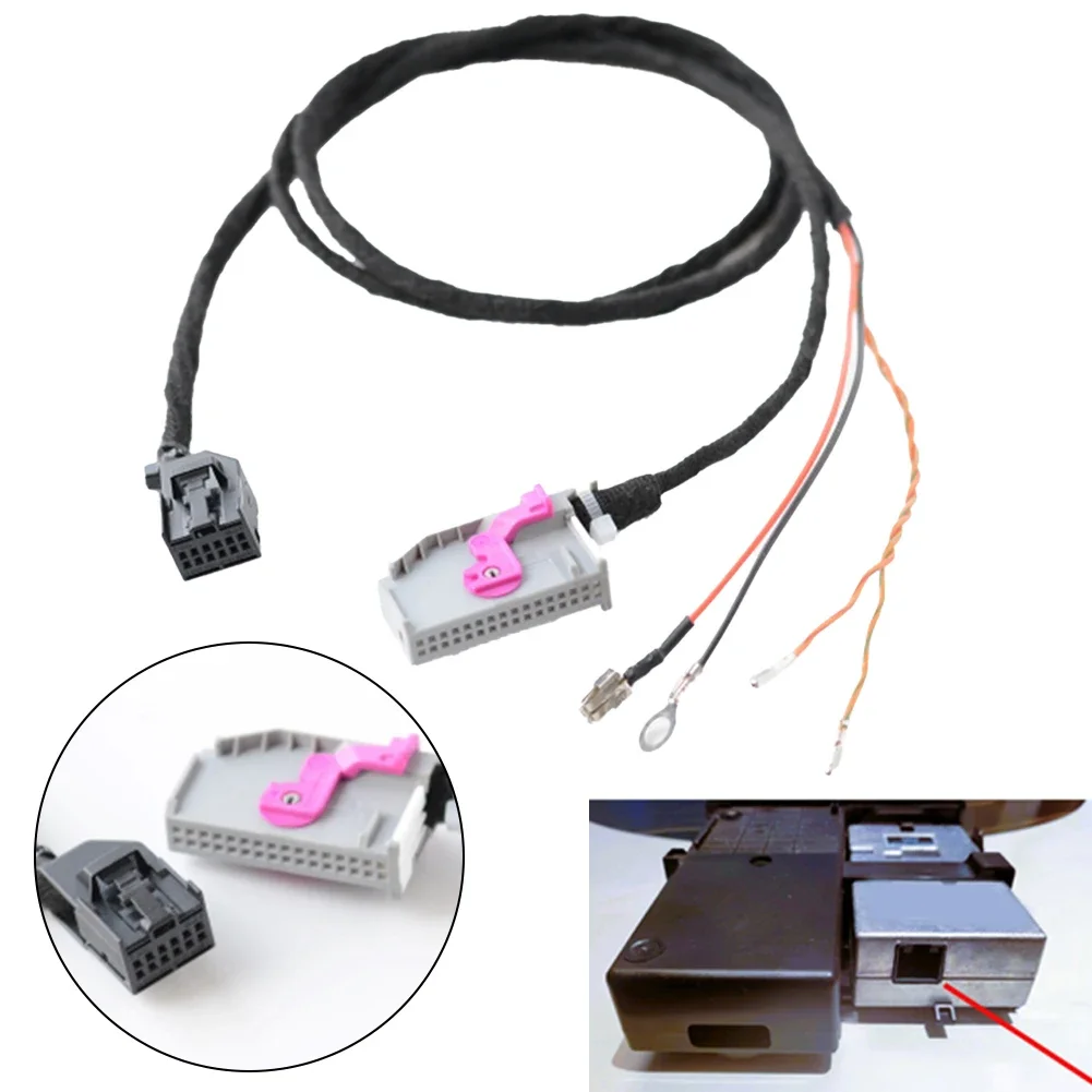 Auto Audio AMI Multimedia Musik Interface Kabel Für A4 Für RNS-E/Für Navi Host Schwarz 12V Rückseite der Radio Audio Kabel Image