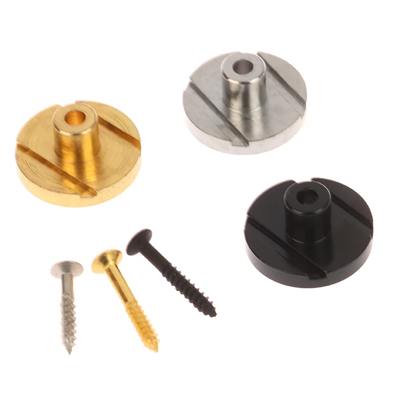 Runde Stil String Baum String Retainer Mit Befestigungs Schrauben Für Bass Elektrische Gitarre String Retainer Metall Instrument Teile Image