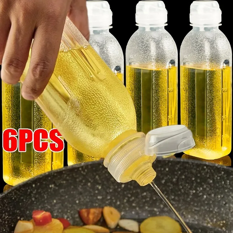6/1PCS 300/500ml Bottiglia di Olio da Cucina di Plastica Condimento Spremere Bottiglia Dispenser per Insalata Salsa BBQ Condimento Strumento di Cottura
