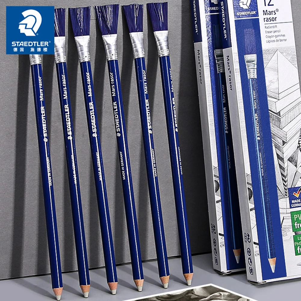 3/6 Stück STAEDTLER Bleistift-Radiergummis zum Malen, Skizzieren, Kunst, Hochglanz, 526 61, Tinte, Leiterplatte, PCB, Rostentfernung, Bürobedarf Image