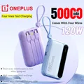 Xiaomi 50000mAh Power Bank di grande capacità 4 in 1 Cavi integrati Display digitale intelligente Luce laser per Samsung Apple