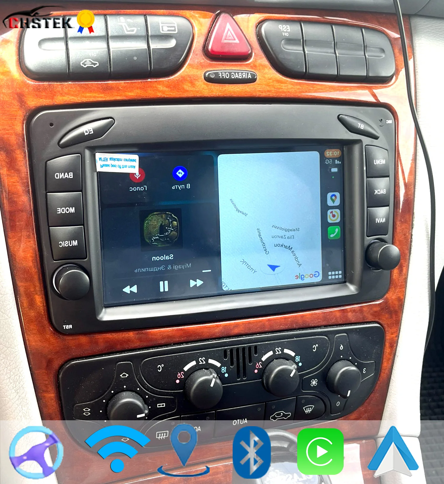 CHSTEK Android 13 Autoradio Für Mercedes Benz W203 W463 W209 W208 W168 CLK C G Klasse Viano Vito Carplay GPS WIFI 4G Player Audio Image