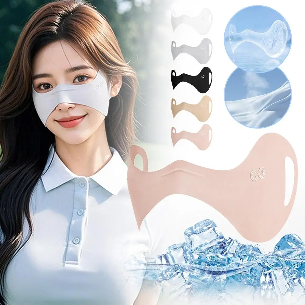 Neue Eis Seide Sonnencreme Gesichtsmaske Atmungsaktive Sonnencreme Gesichtsschal Anti UV Augenschutz Maske Laufen Golf Gesichtsmasken Reiten Image