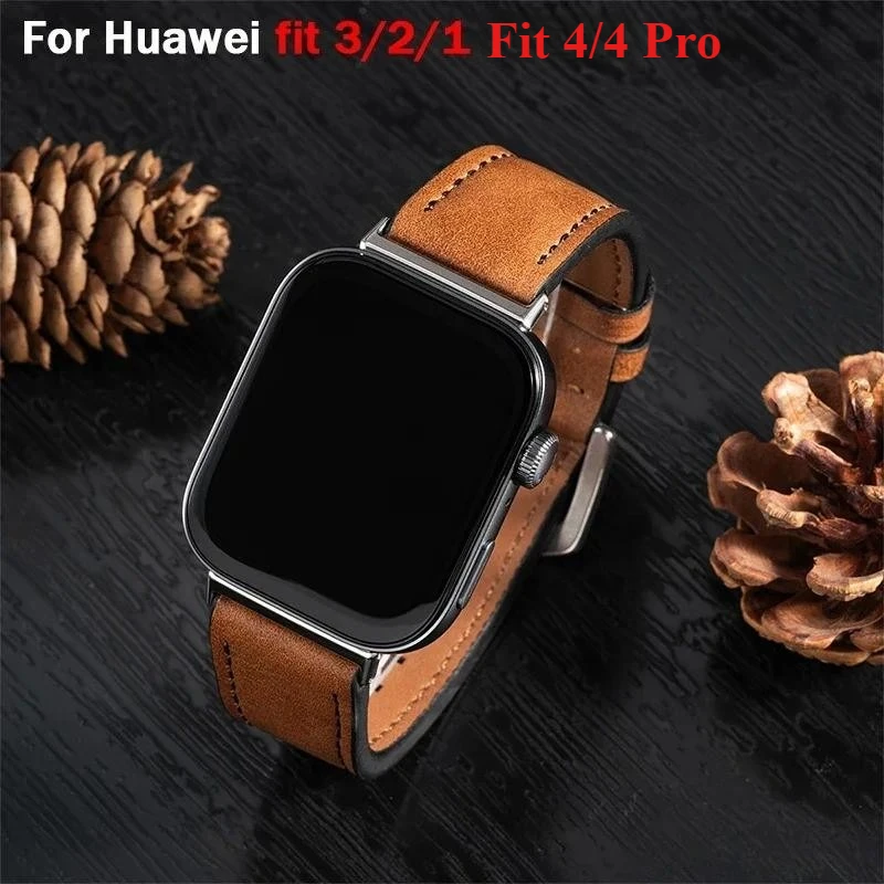 Lederarmband für Huawei Watch Fit 4/4Pro/3 Ersatz-Sportarmband für Huawei Fit 2 Fit 1 Correas Zubehör Image