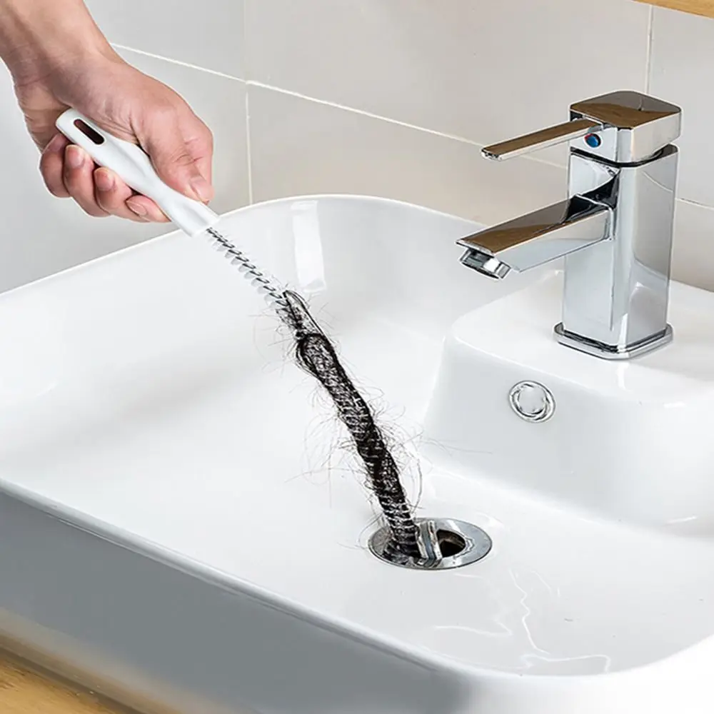 Rohr Bagger Pinsel Bad Haar Kanalisation Waschbecken Reinigung Pinsel Frei Biegsamen Abfluss Reiniger Verstopfen Stecker Loch Entferner Werkzeug Image