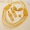 5pcs Fashion Ladies 18k Gold Plated Jewelry Set Tassel For Holiday Wear, Wedding Scene Jewelry, Multi-layered Wedding Jewelry
