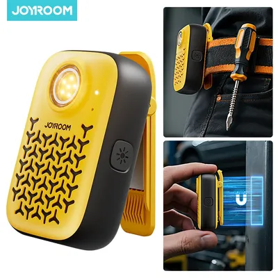 Joyroom Wearable Bluetooth 5.4 Speakers Clip-On Wireless Waterproof Magnetic Speaker with Light Clean Sound/ENC Built-in Mic