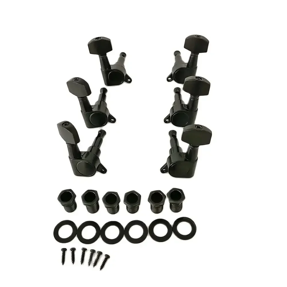6pcs Sealed Guitar String Pegs Locking Tuners 3L3R Tuning Pegs String Tuners Electric Acoustic Guitar Tuner