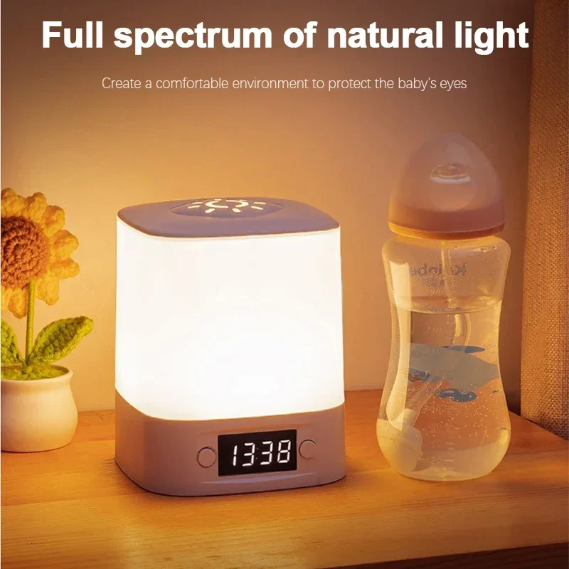 Touch Nachtlampe Uhr LED Lampe Fernbedienung Schalter USB wiederaufladbar 3 Farben Lichter Schlafzimmer tragbare Tisch Nachttischlampe ﻿