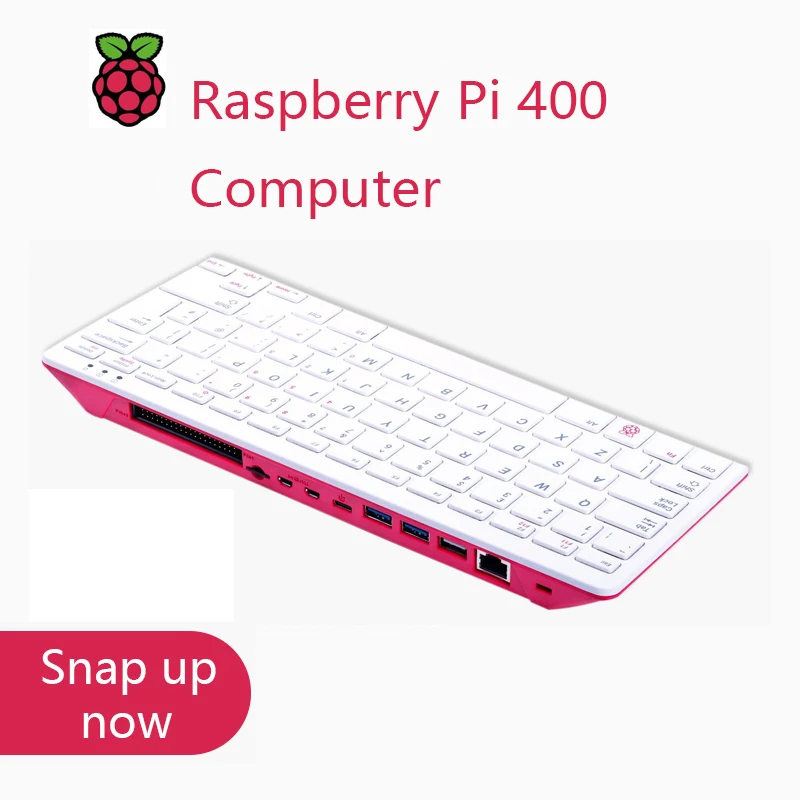 Raspberry Pi 400 Personal Computer oder Kit, Quad-Core 64-Bit-Prozessor 4 GB RAM, WiFi-Dual-Display-Ausgang für 4K Image