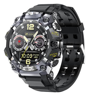 P888 Smart Watch 1.508 inch Smartwatch Fitness Running Watch Bluetooth 4G Pedometer Call Reminder Activity Tracker Compatible with Android iOS Men GPS Long Standby Waterproof IP68 22mm Watch Case