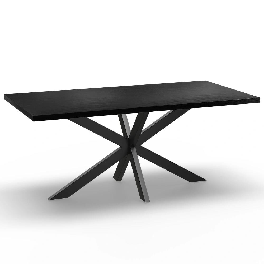 BIG Möbel GmbH Gastro Esstisch 160x90 cm | Dunkle Holzoptik | Spider-Gestell Image