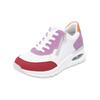 Sneaker REMONTE "Remonte Sneaker Leder", Damen, Gr. 39, bunt (weiß, lila), Leder, casual, Schuhe