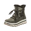 Schnürstiefelette TOM TAILOR "Tom Tailor Stiefelette Lederimitat/Textil", Damen, Gr. 39, grau (lava), Lederimitat, Textil, casual, Schuhe