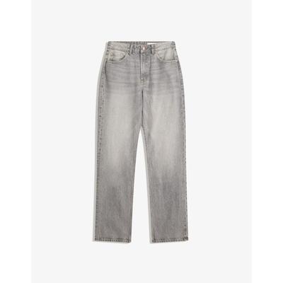 Bershka Straight Fit Jeans Women 14 Grey