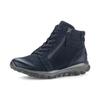 Schnürboots GABOR ROLLINGSOFT, Damen, Gr. 42, blau (nachtblau, used), Nubukleder, unifarben, sportlich, Schuhe, Keilabsatz, Komfortboots mit profilierter Gummilaufsohle
