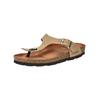 Zehentrenner ROHDE "Rohde Pantoletten Nubukleder", Damen, Gr. 42, beige (natur), Nubukleder, casual, Schuhe