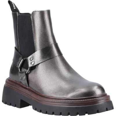 Hush Puppies Raye Damen Chelsea Stiefeletten aus Leder in Grau Image