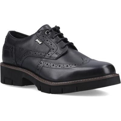 Pod Kacey Leder Damen Schwarz Brogues Schuhe Image