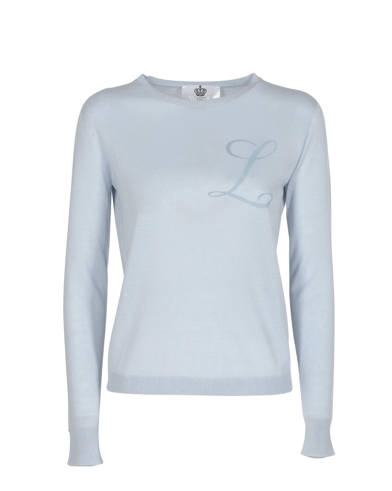 Leichter Cashmere-Seiden-Pullover mit Rundhalsausschnitt und Rippstrickfinish Image