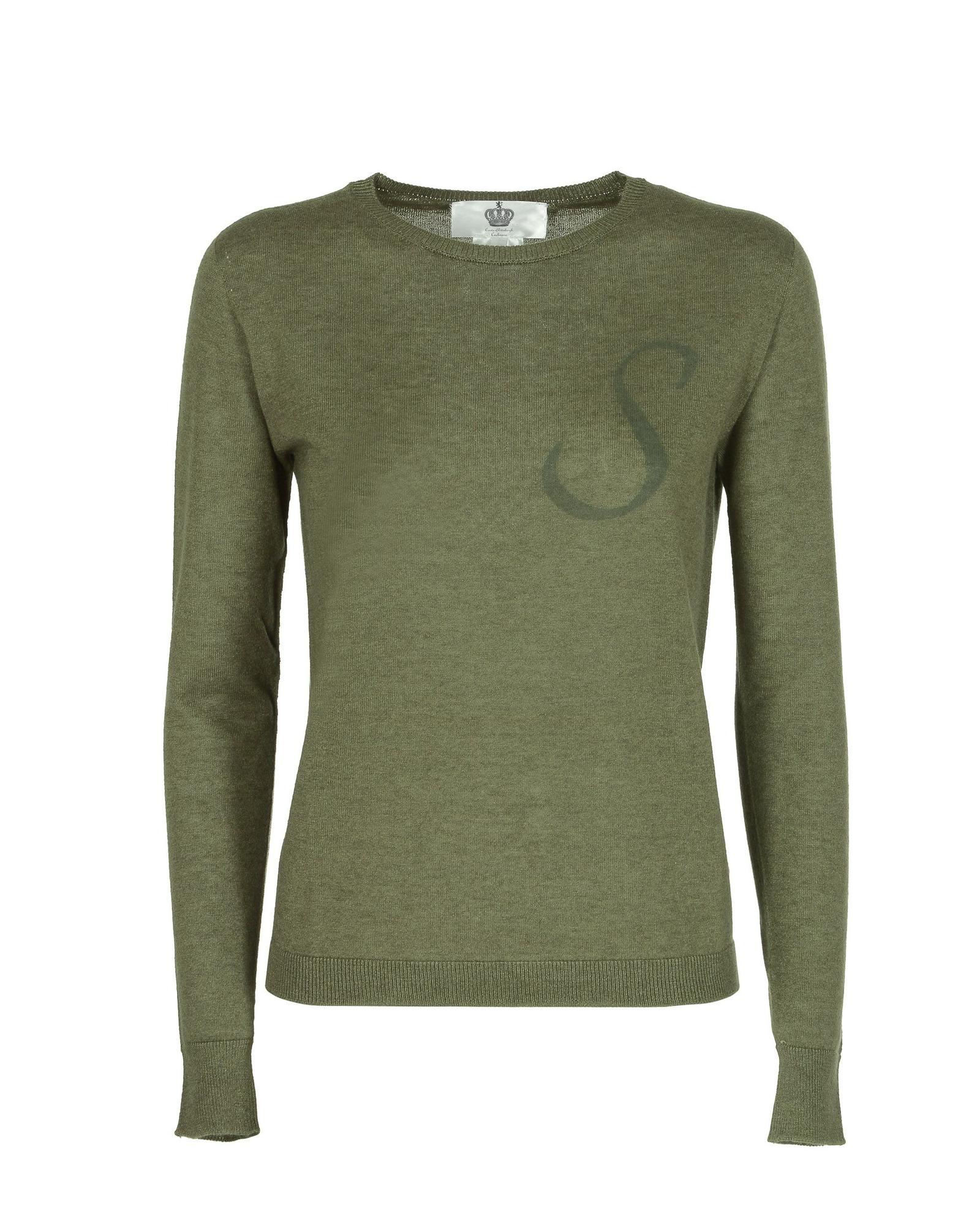 Leichter Cashmere-Seidenpullover mit kontrastierendem Schriftzug Image