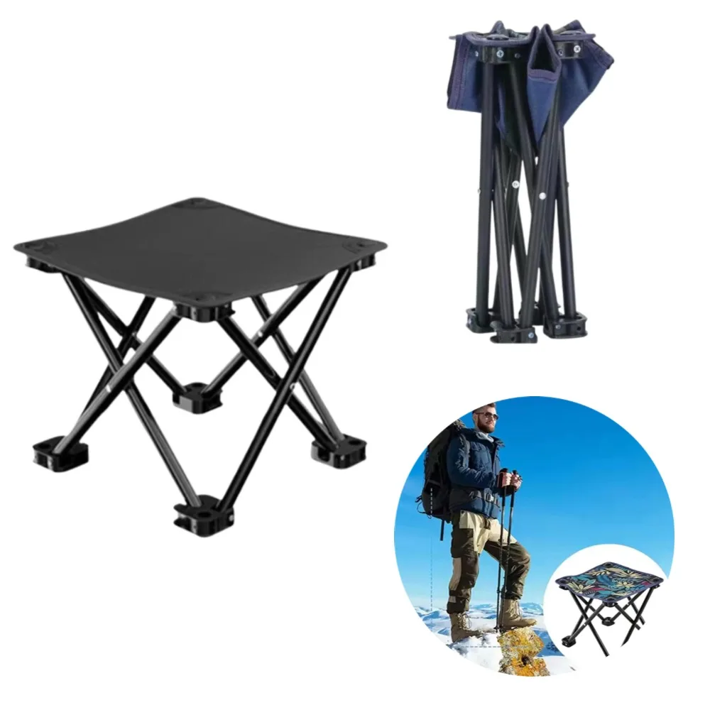Outdoor Tragbare Klapphocker Camping Zusammenklappbare Fuß Hocker Wandern Strand Reise Picknick Angeln Sitz Werkzeuge Ultraleicht Picknick