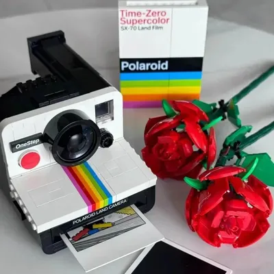 516PCS IDEAS series Polaroid camera men and women collection retro creative building block toys Christmas birthday gifts