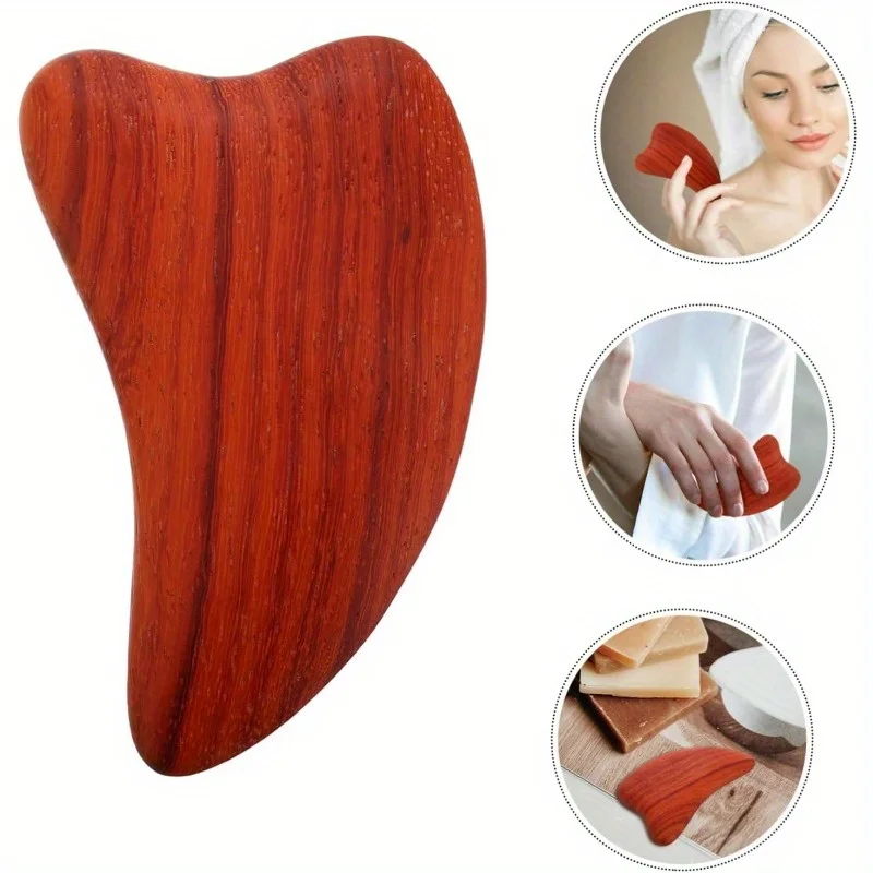 1pc herzförmiges Schabebrett Gua Sha Massagebrett für Gesicht Hals Körper Holz Gesichtswerkzeuge Image