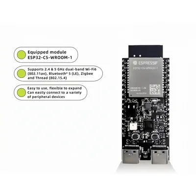 ESP32-C5-DevKitC-1 Development Board 2.4 & 5 GHz Dual-Band Wi-Fi 6