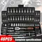 Kit d'outils de réparation automobile 46 pièces jeu de douilles outil de réparation automobile clé dynamométrique à cliquet Combo ensemble d'outils de réparation automobile, outil de démontage de
