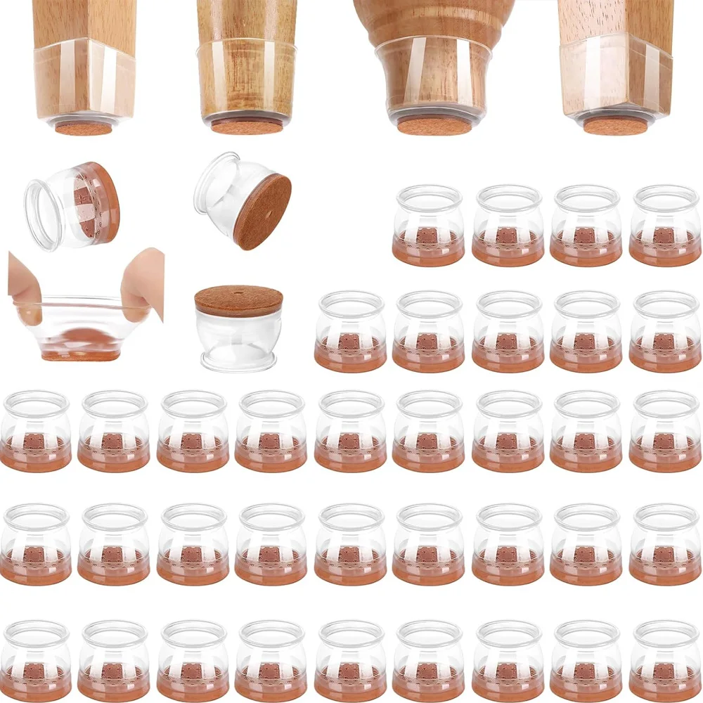 16Pcs Gummi Nicht-slip Stuhl Bein Kappe Verhindern Kratzer Reduzieren Lärm Holz Boden Schutz Wasserdichte Anti-schimmel möbel Teile Image