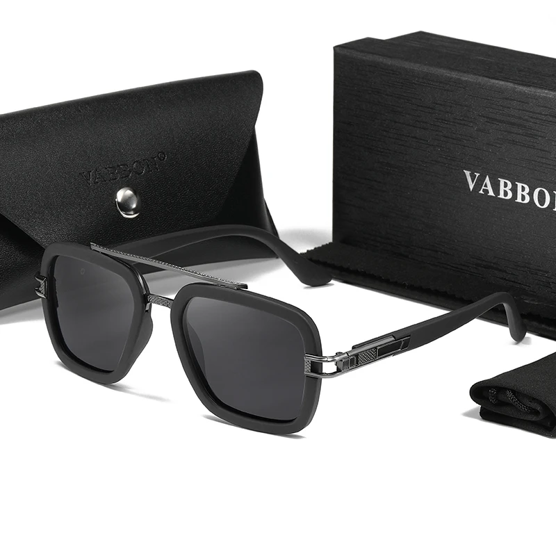 Vabbon New Fashion Trend Sonnenbrille Metallrahmen Doppels trahl Persönlichkeit Big Frame Retro Polarisation Sonnenbrille 888 Image