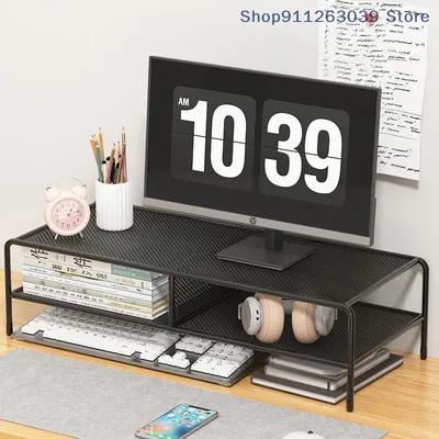 (Shop) Dual Deck Computer Monitor Rising Halter PC Bildschirm Ständer Halterung Desktop Tastatur Maus Laptop Lagerung Riser Regal