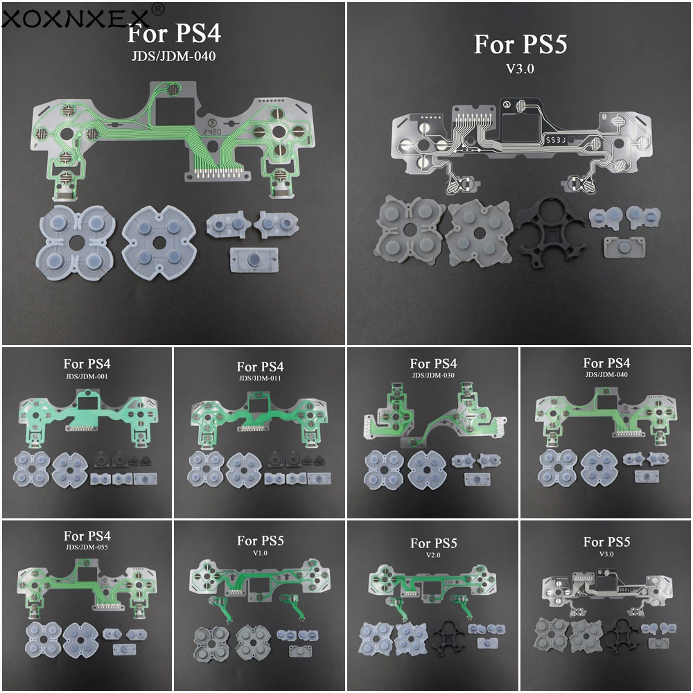 XOXNXEX 1 Satz JDM/JDS 001 030 040 050 Leitfähiges Pad und leitfähige Folie für PS4 PRO für PS5-Controller Image