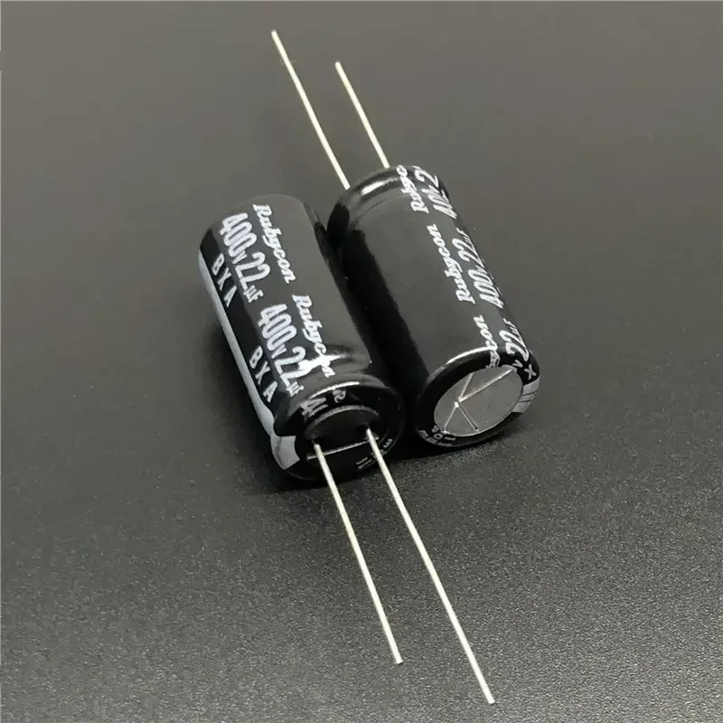 5 Stück/50 Stück RUBYCON BXA-Serie 12,5 x 25 mm Aluminium-Elektrolytkondensator mit hohem Welligkeitsstrom 400 V, 22 uF Image