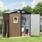 6x4FT Outdoor Steel Storage Shed, Lockable Doors, Compact Metal Tool Shed for Garden, Backyard, Patio, Utility, and Bike Storage