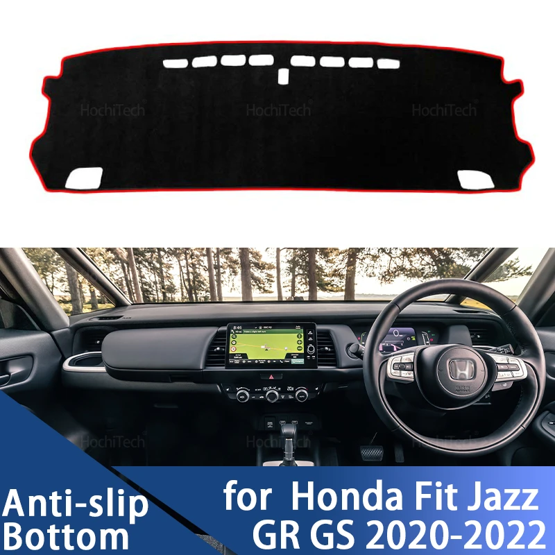 Per Honda Fit Jazz GR GS 2020 2021 2022 Copertura del cruscotto dell'auto Evitare la luce Pad Strumento Piattaforma Copertura Zerbino Tappeto Accessori