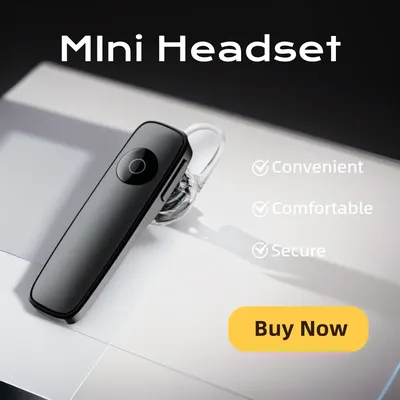 Mini Bluetooth Headset Stereo Hands-free Ear-hook Wireless Earphones With Mic Wireless Bluetooth Headphone Handfree Earpiece