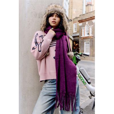 UO Lenora Blanket Scarf - Purple at Urban Outfitters