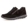 Keilsneaker GABOR ROLLINGSOFT, Damen, Gr. 35, schwarz, Nubukleder, unifarben, sportlich, Schuhe Sneaker, Freizeitschuh, Halbschuh, Schnürschuh mit OPTIFIT-Wechselfußbett