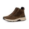 Keilsneaker GABOR ROLLINGSOFT, Damen, Gr. 41, braun (cognac, leo), Veloursleder, Glattleder, unifarben mit Farbeinsatz, sportlich, Schuhe, Freizeitschuh, Schnürschuh, Schnürboots mit herausnehmbarem Fußbett