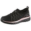 Slip-On Sneaker SKECHERS "GRACEFUL-PURECRUSH", Damen, Gr. 39, rosa (schwarz, roségoldfarben), Textil, Lederimitat, sportlich, Schuhe, Freizeitschuh mit elastischem Einstieg