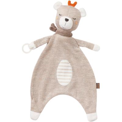 Kuscheltuch FEHN "fehnNATUR, Schmusetuch Teddy", Baby, braun, Baumwolle, Schnuffeltücher, mit Schnuller-Befestigung Image
