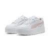 Sneaker PUMA "Karmen II Idol Sneakers Damen", Gr. 37.5, weiß (weiß mauve mist pink), Obermaterial: Synthetik, Kuhleder, Textil; Futter: Textil; Innensohle: Textil; Laufsohle: Gummi, Schuhe