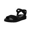 Riemchensandale ARA "Ara Pantoletten Veloursleder", Damen, Gr. 38, schwarz, Veloursleder, casual, Schuhe