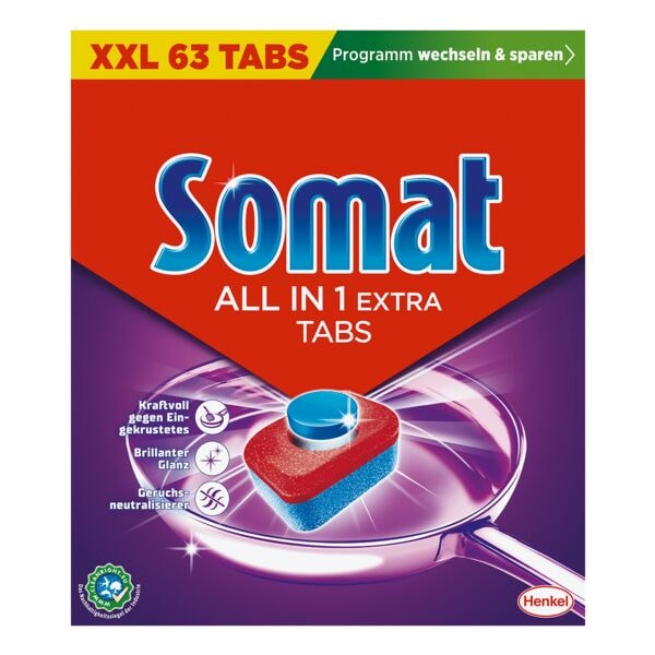 Somat Spülmaschinentabs »All in 1 Extra« 63 Stück blau Image