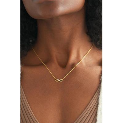 Damen 925 Sterling Silber Inland Zirkon Unendliche Halskette Image