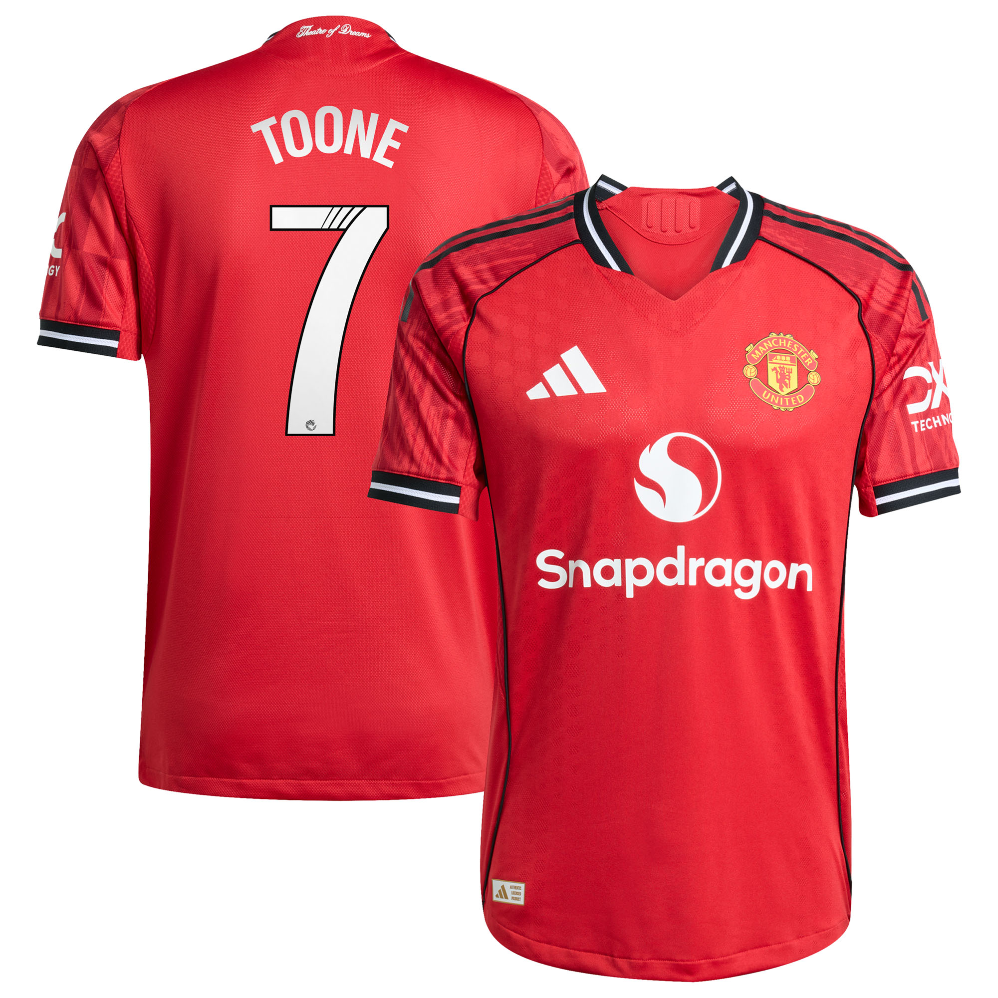 Manchester United adidas 2025-26 WSL Authentic Heimtrikot mit Aufdruck Toone 7 Image