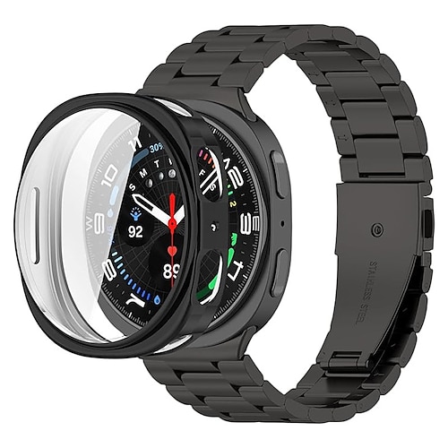 Uhrenarmband für Samsung Galaxy Uhr 8 40/44mm Watch 8 Classic 46 mm Ultra ansehen Edelstahl Ersatz Gurt Schnalle aus Edelstahl Sportarmband Geschäftsband Armband Image